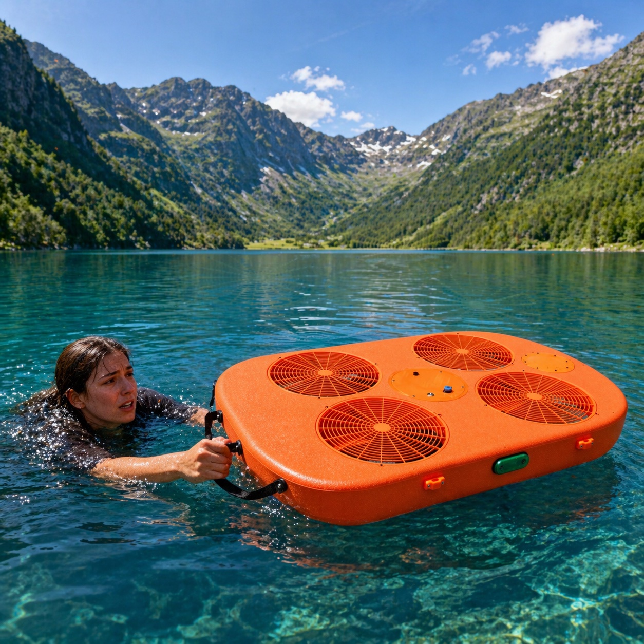 Craft floating on the water